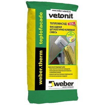 WEBER.VETONIT Teplofacade фасадная штукатурно-клеевая смесь (20кг)